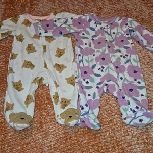 Fleece sleepers Newborn girl